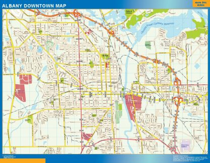 Mapa Albany downtown