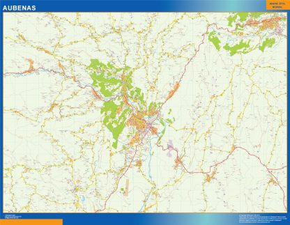 Mapa Aubenas en Francia