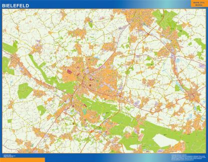 Mapa Bielefeld en Alemania