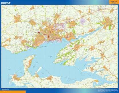 Mapa Brest en Francia