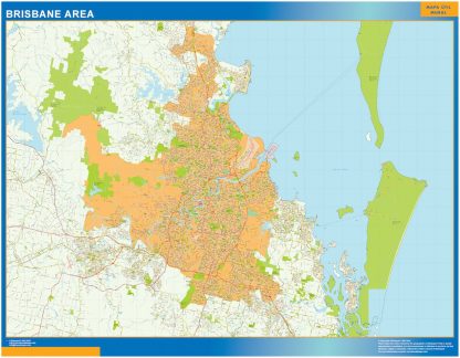 Mapa Brisbane Area Australia