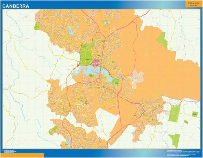 Mapa Canberra Australia