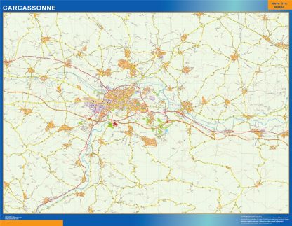 Mapa Carcassonne en Francia