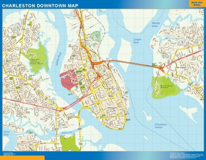 Mapa Charleston downtown