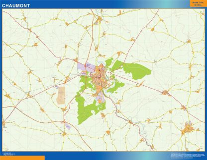 Mapa Chaumont en Francia