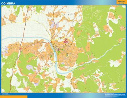 Mapa Coimbra en Portugal