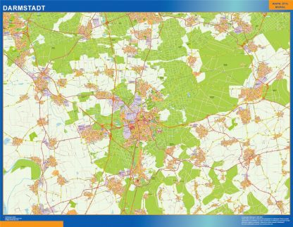 Mapa Darmstadt en Alemania