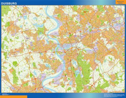 Mapa Duisburg en Alemania