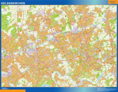 Mapa Gelsenkirchen en Alemania