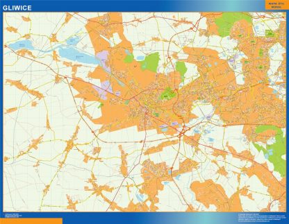 Mapa Gliwice Polonia