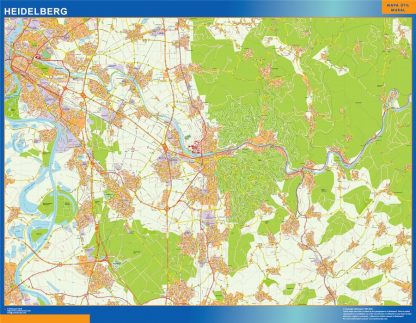 Mapa Heidelberg en Alemania