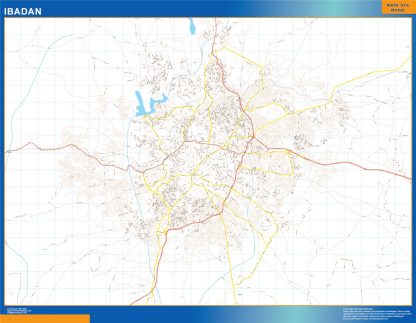 Mapa Ibadan en Nigeria