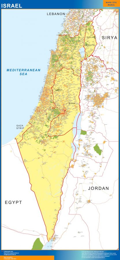 Mapa Israel