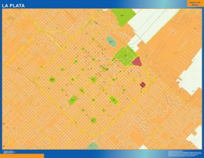 Mapa La Plata en Argentina