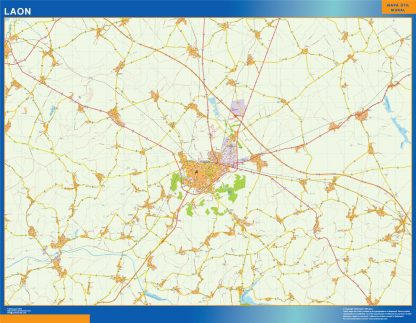 Mapa Laon en Francia