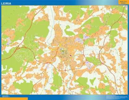 Mapa Leiria en Portugal