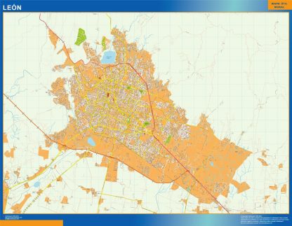 Mapa Leon en Mexico