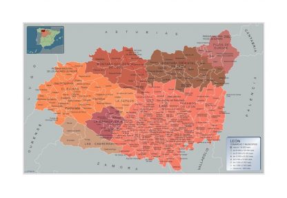 Mapa Leon por municipios