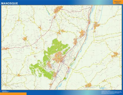 Mapa Manosque en Francia