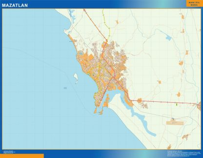 Mapa Mazatlan en Mexico