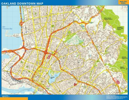 Mapa Oakland downtown