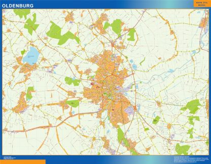 Mapa Oldenburg en Alemania