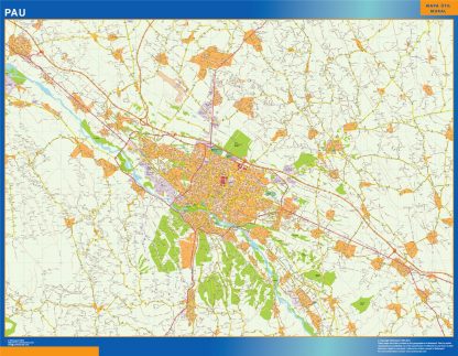 Mapa Pau en Francia