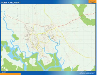 Mapa Port Harcourt en Nigeria