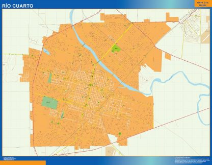 Mapa Rio Cuarto en Argentina