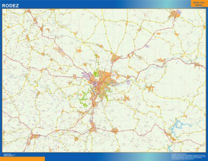 Mapa Rodez en Francia