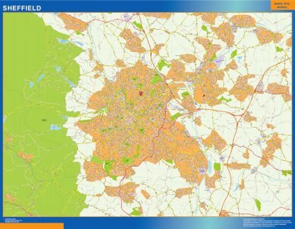 Mapa Sheffield