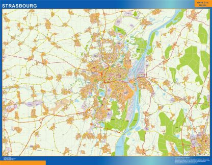 Mapa Strasbourg en Francia