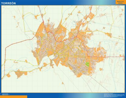 Mapa Torreon en Mexico