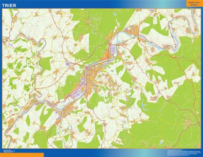 Mapa Trier en Alemania