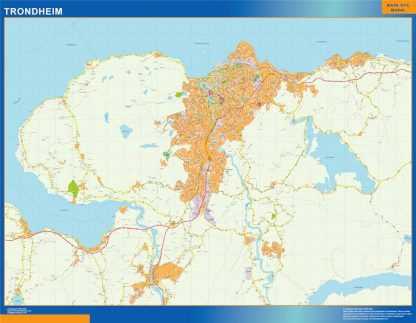 Mapa Trondheim en Noruega