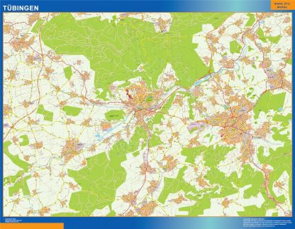 Mapa Tubingen en Alemania