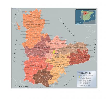 Mapa Valladolid por municipios