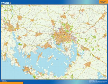 Mapa Vannes en Francia