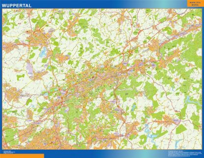 Mapa Wuppertal en Alemania