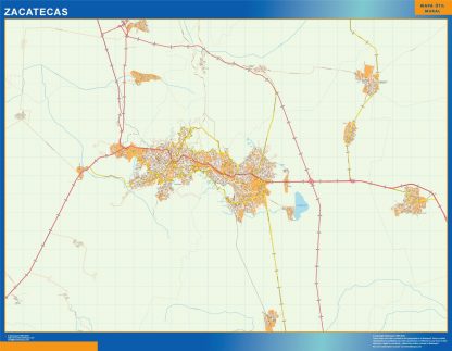 Mapa Zacatecas en Mexico