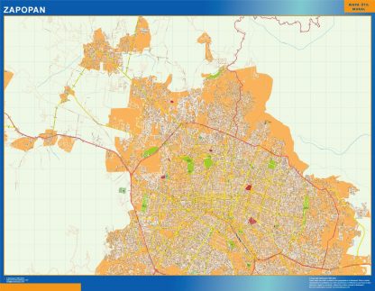 Mapa Zapopan en Mexico