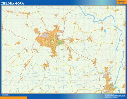 Mapa Zielona Gora Polonia