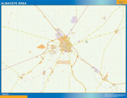 Mapa carreteras Albacete Area