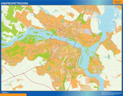 Mapa de Dnipropetrovsk en Ucrania