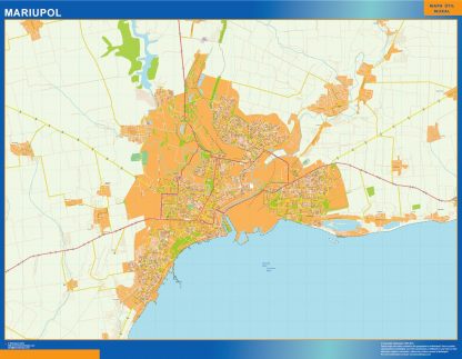 Mapa de Mariupol en Ucrania