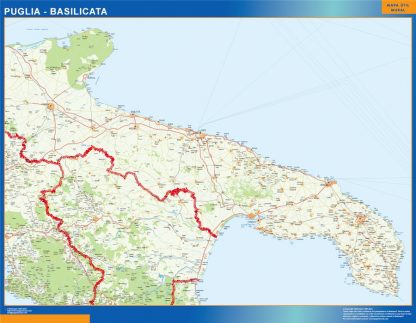 Mapa región Puglia